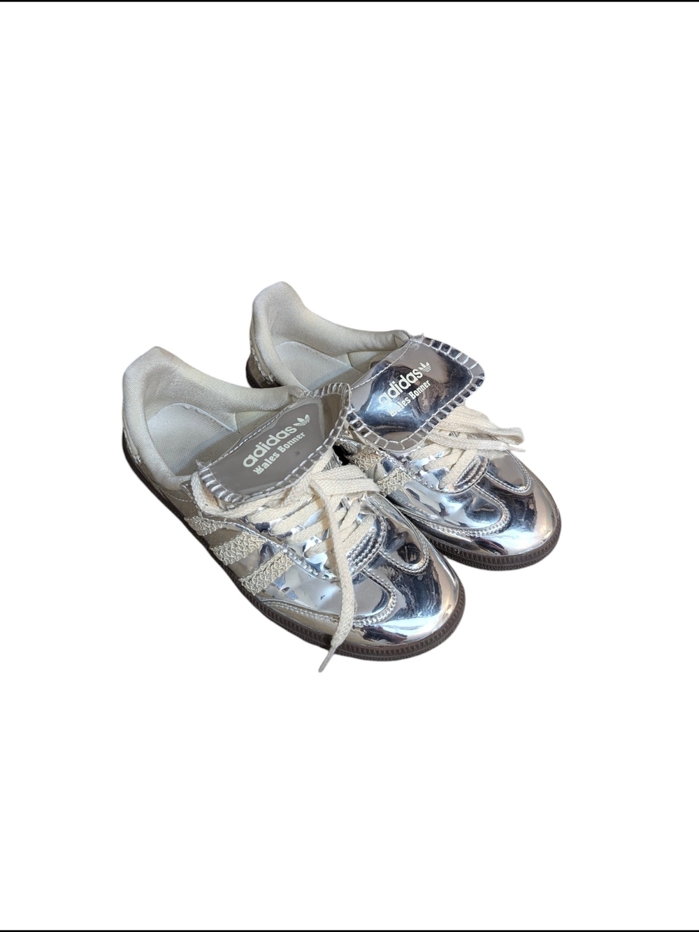 adidas Metallic Silver Low-Top Sneakers